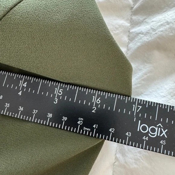 Vera Wang WHITE Green V-Neck Maxi Dress Formal Bridal 4 - Picture 6 of 7